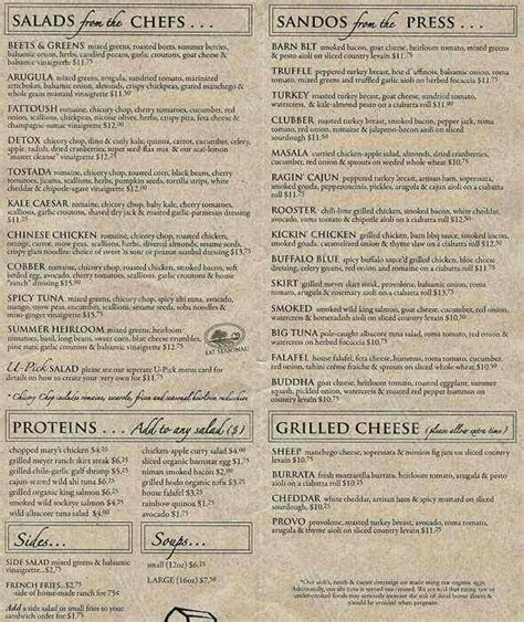 blue barn corte madera menu